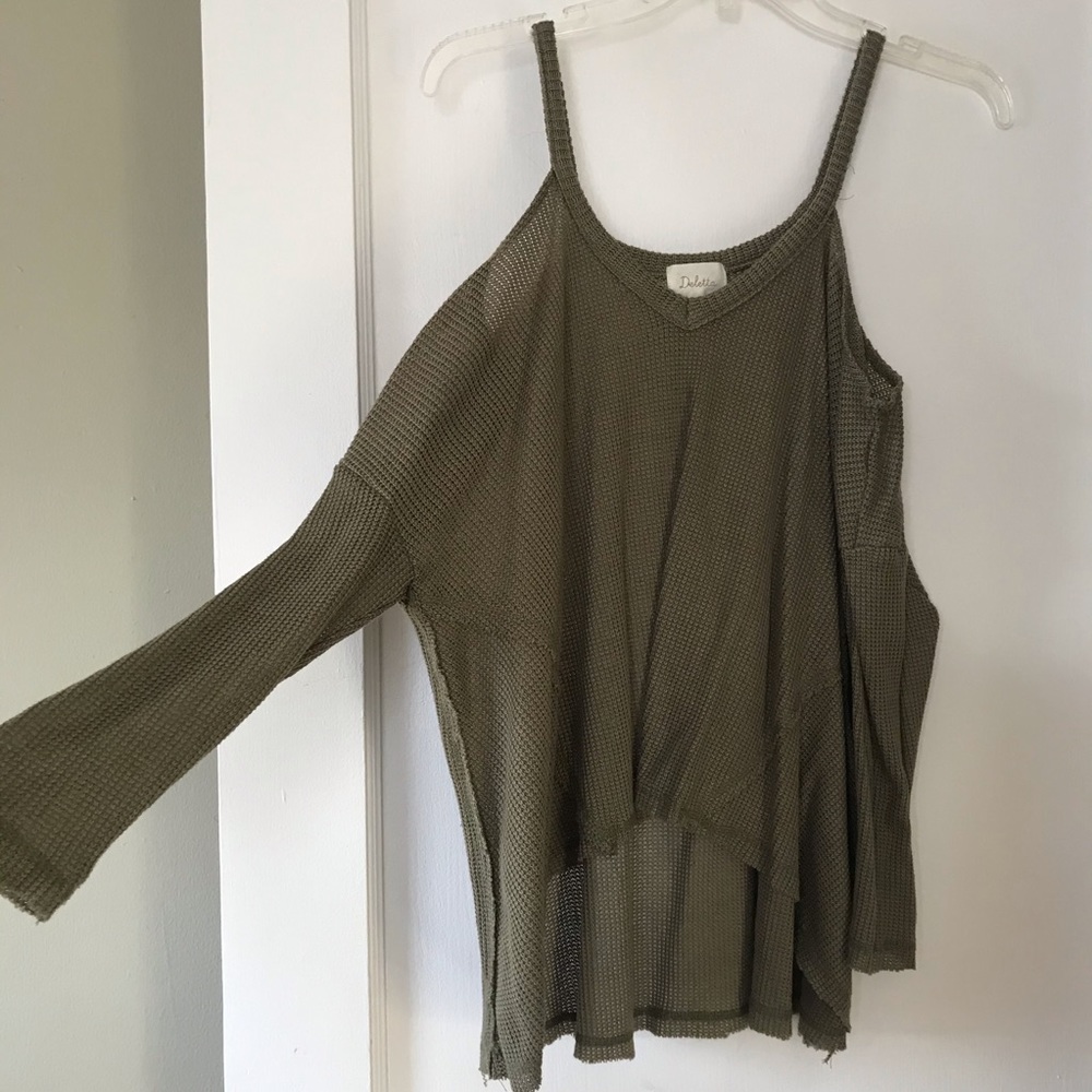 Anthropologie Cold Shoulder Sweater - Picture 3 of 6